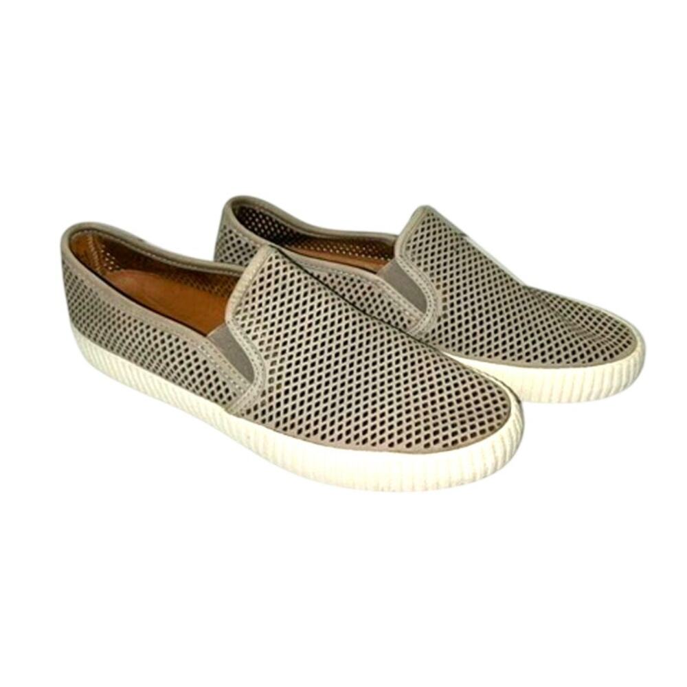 Frye Camille Perforated Slip On Grey 3471276 Leather Sneakers Women’s Size 8.5